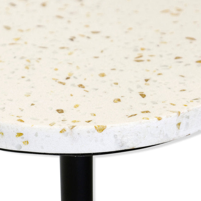 Augello Tall Stone Pedestal End Table