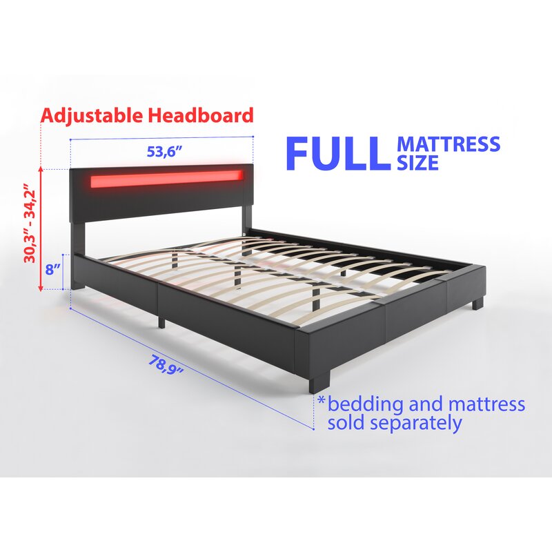 Aughe upholstered low profile platform bed new arrivals