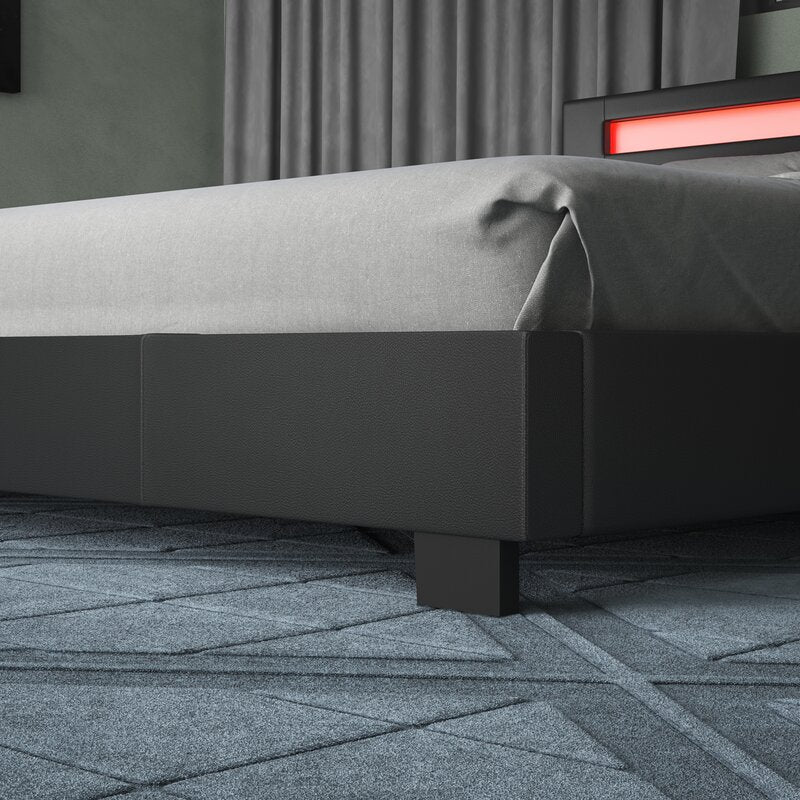 Aughe Upholstered Low Profile Platform Bed KB338