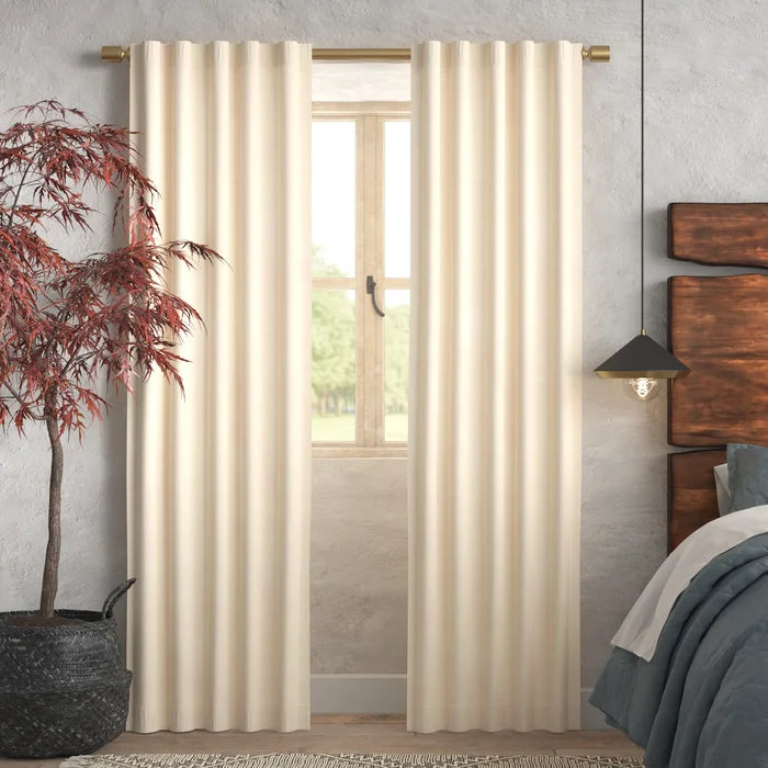 Aurora Soft Velvet Room Darkening Rod Pocket Curtain Panels, 37" W x 63" L, (Set of 2)