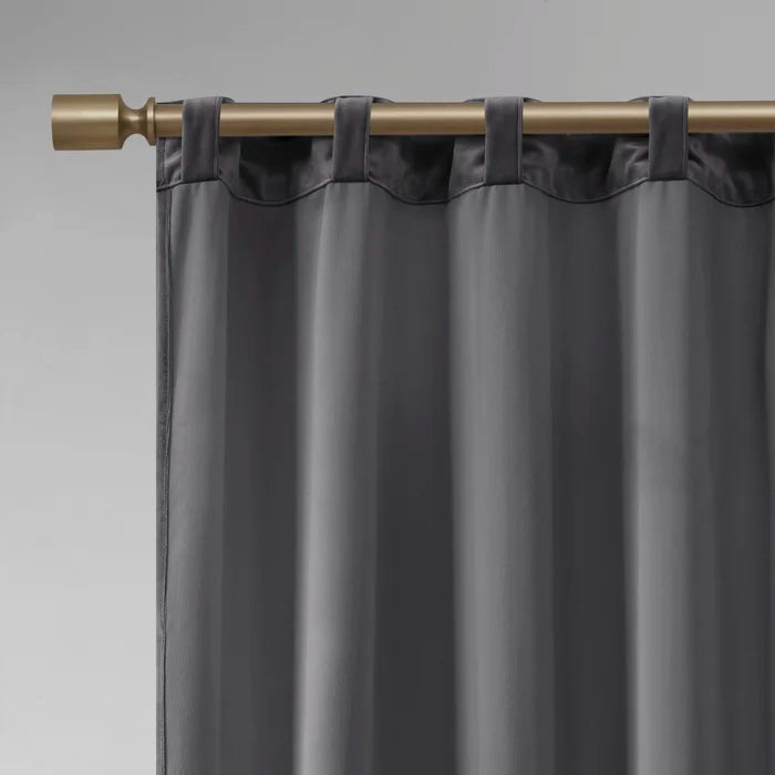 Aurora Soft Velvet Room Darkening Rod Pocket Curtain Panels, 37" W x 95" L, (Set of 2)