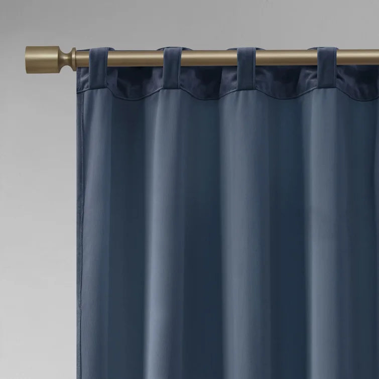 Aurora Soft Velvet Room Darkening Rod Pocket Curtain Panels (Set of 2)