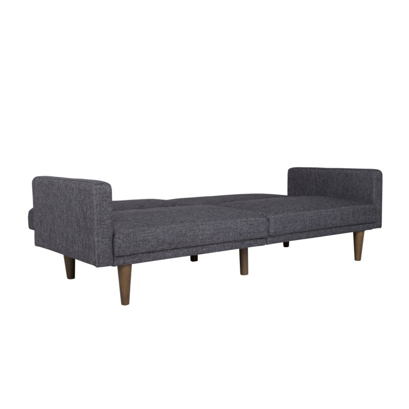 Austen Twin 78.5" Split Back Convertible Gray Sofa #CR2269