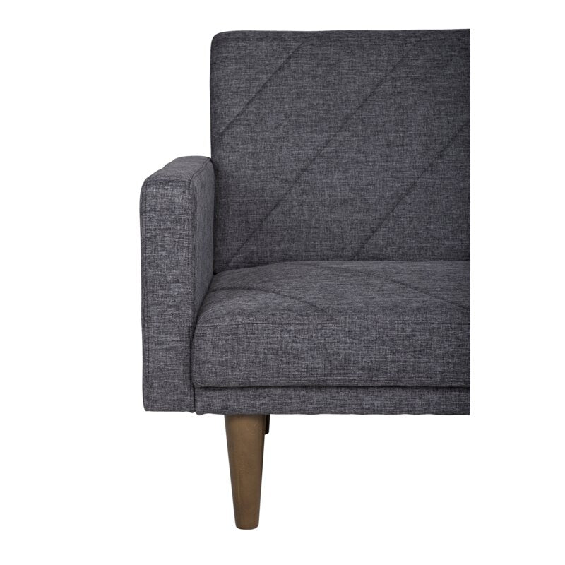 Austen Twin 78.5" Split Back Convertible Gray Sofa #CR2269