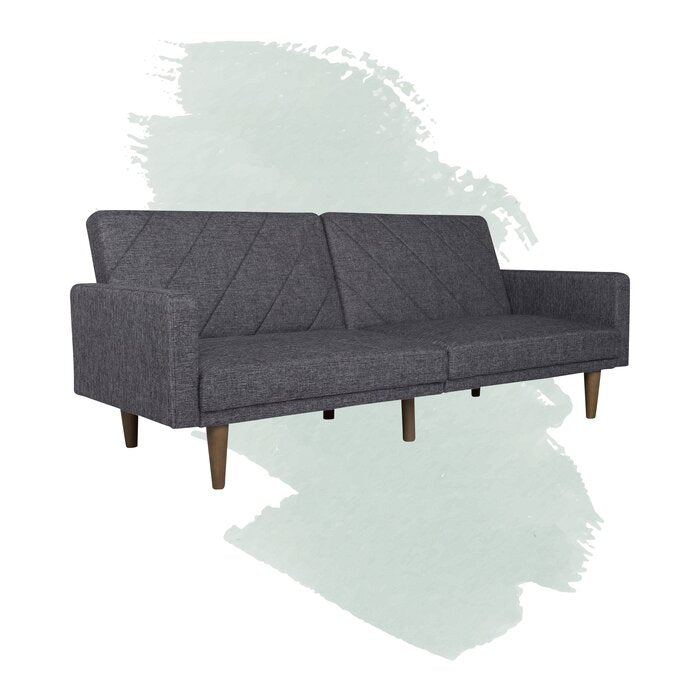 Austen Twin 78.5" Split Back Convertible Gray Sofa LX5706
