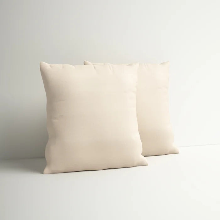 Beige Austra Outdoor Square Pillow Cover (Set of 2)