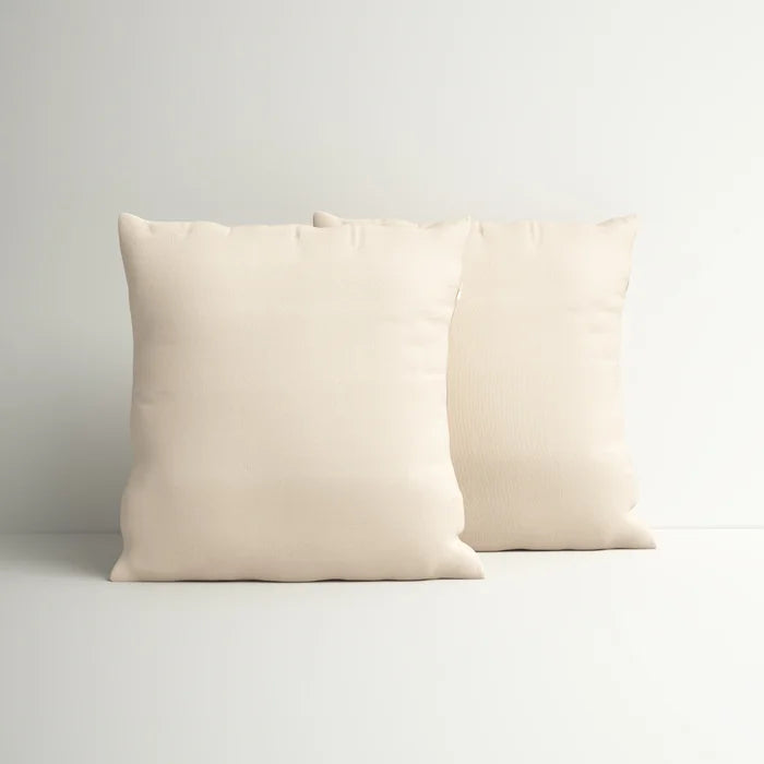 Beige Austra Outdoor Square Pillow Cover (Set of 2)