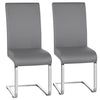 SET OF 2 Austwell PVC Solid Back Parsons Chairs, final cut