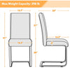 SET OF 2 Austwell PVC Solid Back Parsons Chairs, final cut