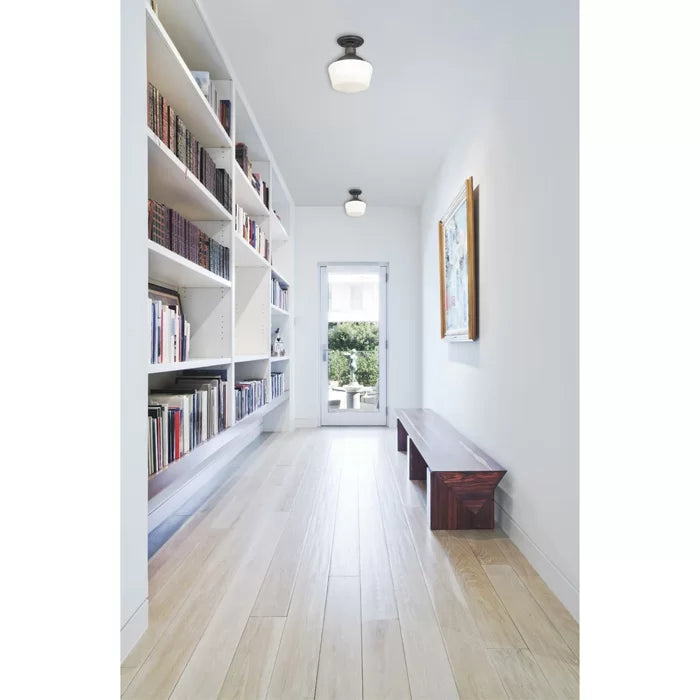 Autenberg 1 - Light 7.36'' Simple Schoolhouse Semi Flush Mount
