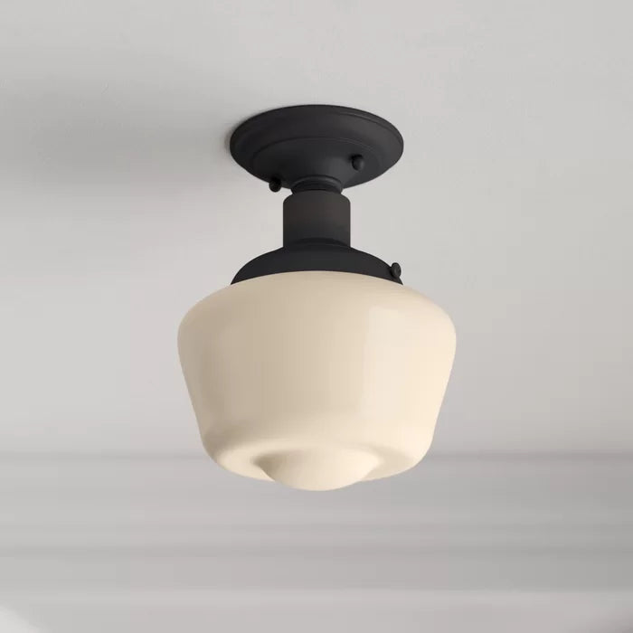 Autenberg 1 - Light 7.36'' Simple Schoolhouse Semi Flush Mount
