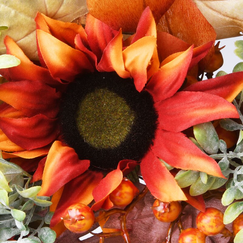Autumn Harvest 24" Polyester Wreath 5'' H x 24'' W x 24'' D