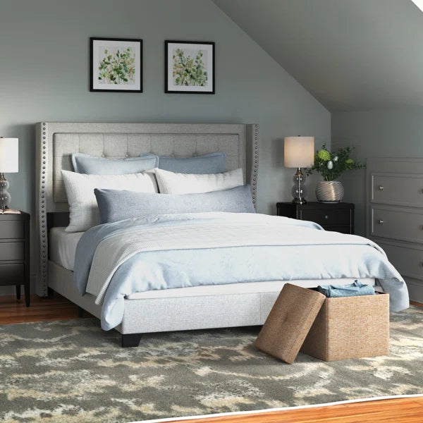 Avalyn Tufted Upholstered Low Profile Standard Bed Queen
