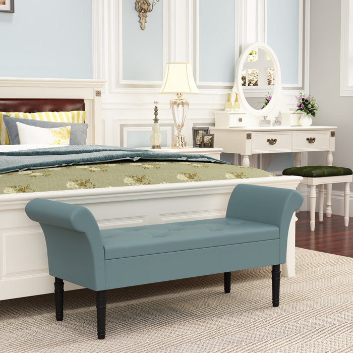 Avdain Upholstered Flip Top Storage Bench,