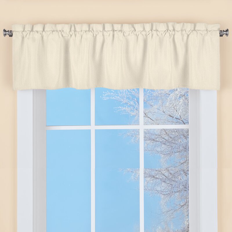 Avellina Solid Color Ruffled 54'' Window Valance ( Set of 2)