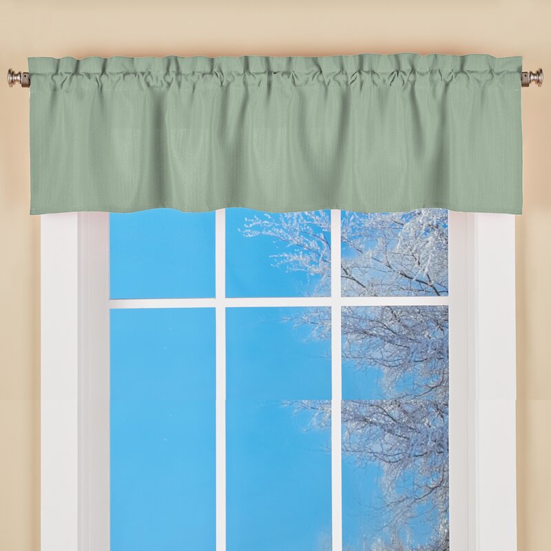 Avellina Solid Color Ruffled 54'' Window Valance (Set of 2)