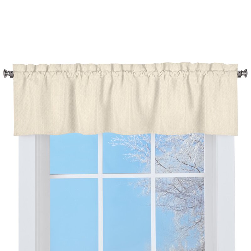 Avellina Solid Color Ruffled 54'' Window Valance B1-DS50