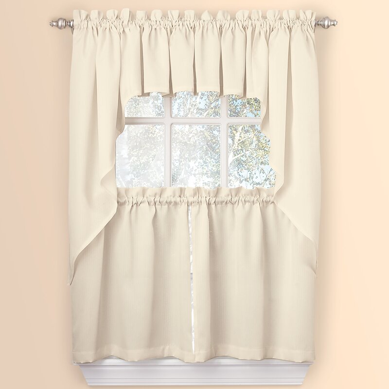 Avellina Solid Color Ruffled 54'' Window Valance B1-DS50