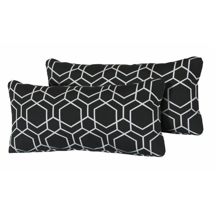 Averill Hexagon Rectangle Outdoor Lumbar Pillow (Set of 2) TTR349