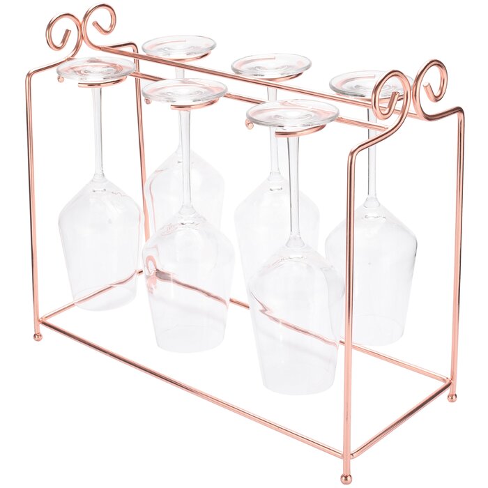 Avett Tabletop Wine Glass Rack in Copper