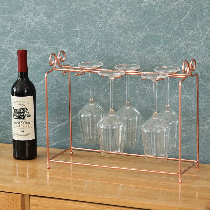 Avett Tabletop Wine Glass Rack in Copper