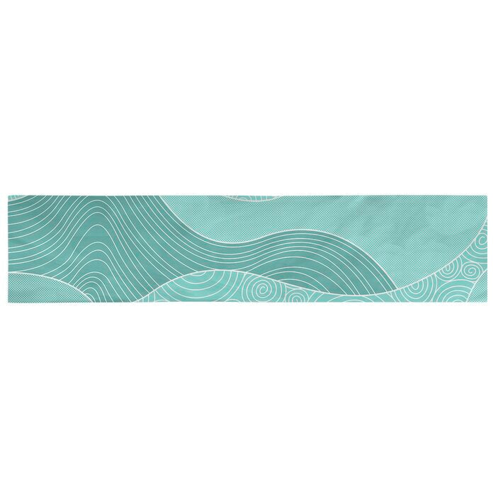 90" x 16" Avicia Hand Drawn Waves Table Runner