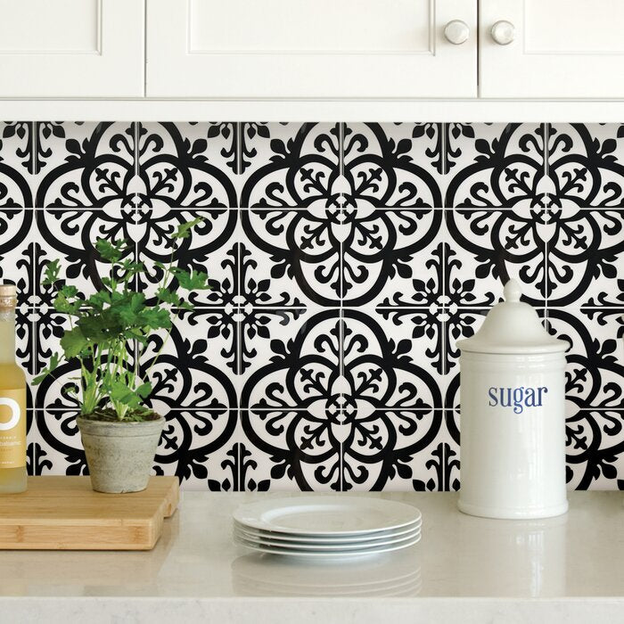 Avignon 10" x 10" Vinyl Peel & Stick Mosaic, 4 Tiles
