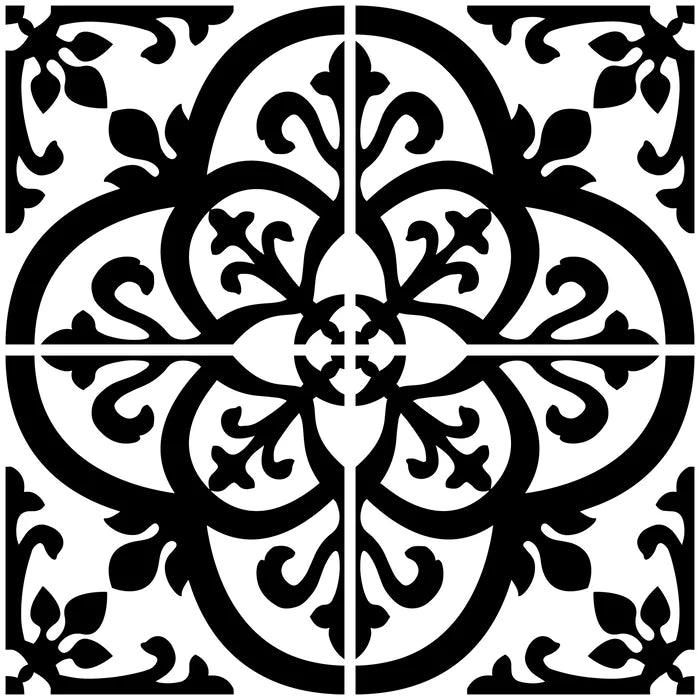 Avignon 10" x 10" Vinyl Peel & Stick Mosaic, 4 Tiles
