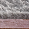 Avitaz Handmade Shag Faux Sheepskin Area Rug in Gray, Rectangle 2’ x 3’