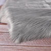 Avitaz Handmade Shag Faux Sheepskin Area Rug in Gray, Rectangle 2’ x 3’