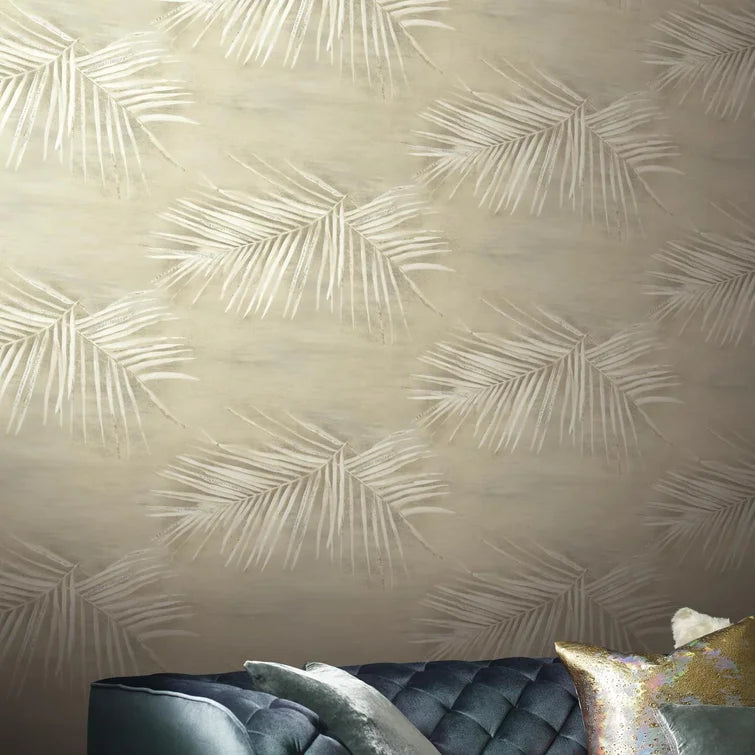 Beige Aviva Stanoff Signature Endless Summer 27' L x 27" W Wallpaper Double Roll