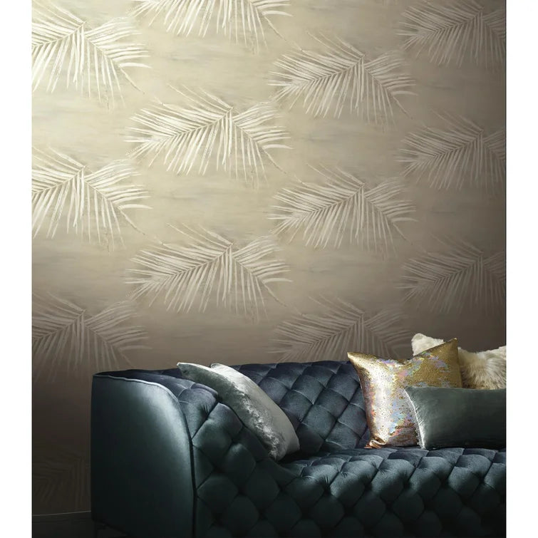 Beige Aviva Stanoff Signature Endless Summer 27' L x 27" W Wallpaper Double Roll