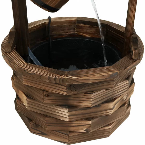 Aviya Wood Wishing Well Fountain