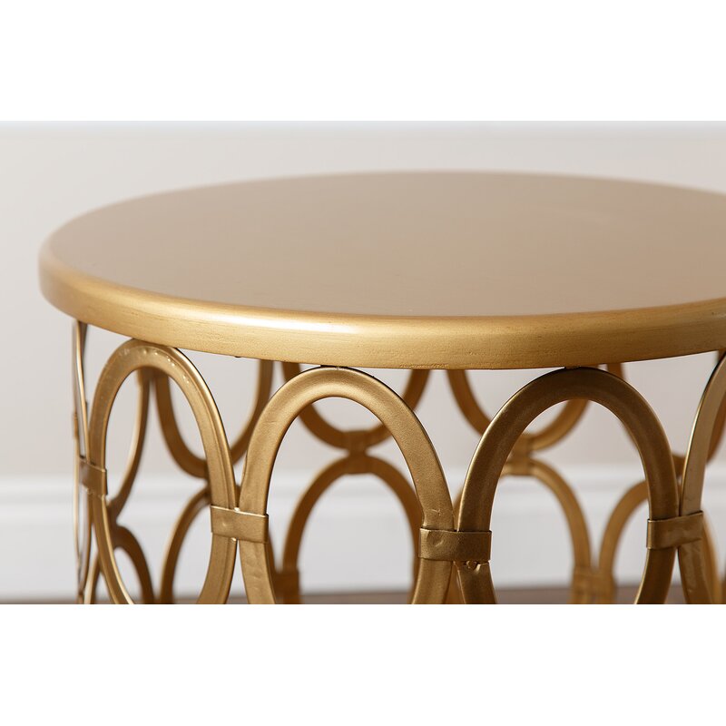 Avleen Iron Drum End Table KB1025