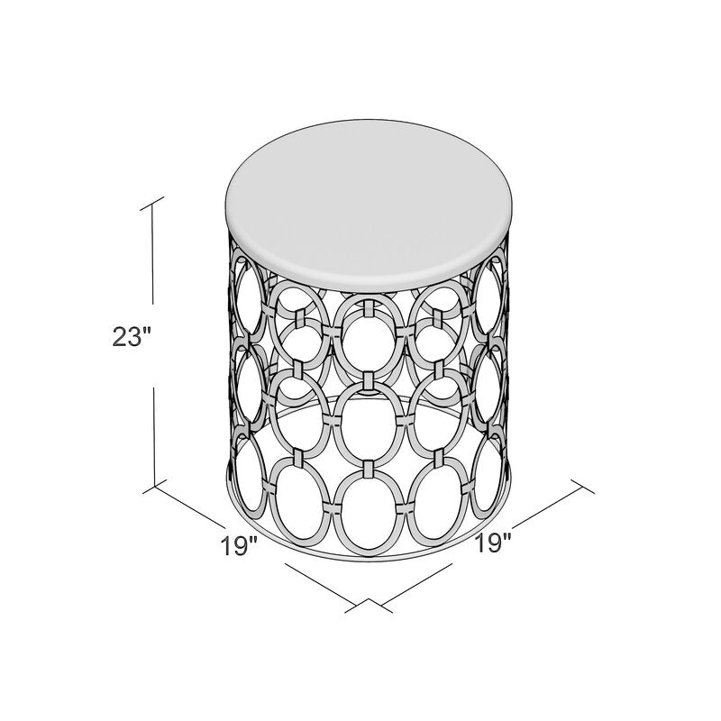 Avleen Iron Drum End Table KB1025