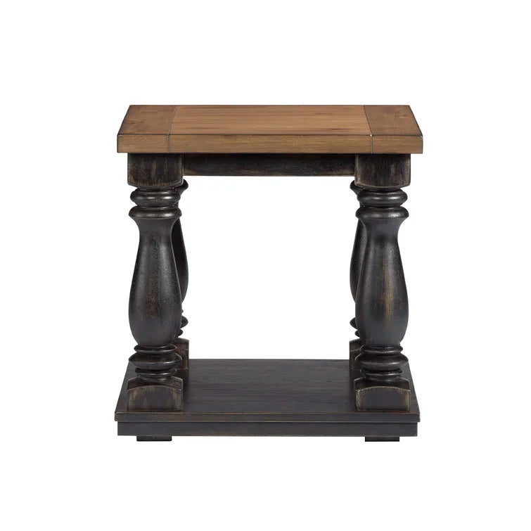Avner 24'' Tall Floor Shelf End Table with Storage