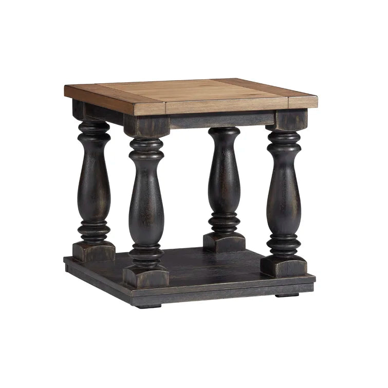 Avner 24'' Tall Floor Shelf End Table with Storage