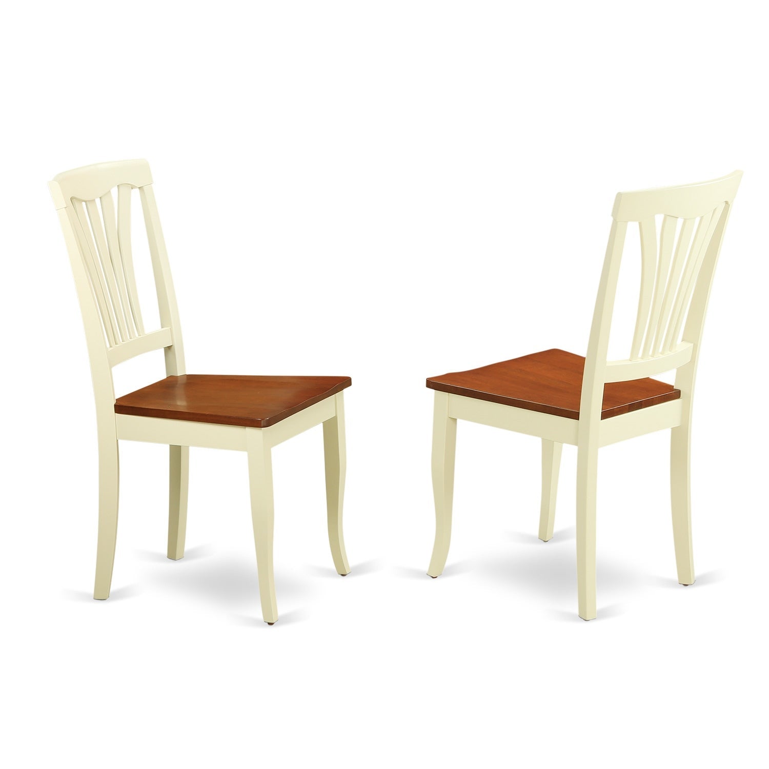 Avon Dining Chair Wood Seat, Buttermilk And Cherry Finish, Set of 2 K6867