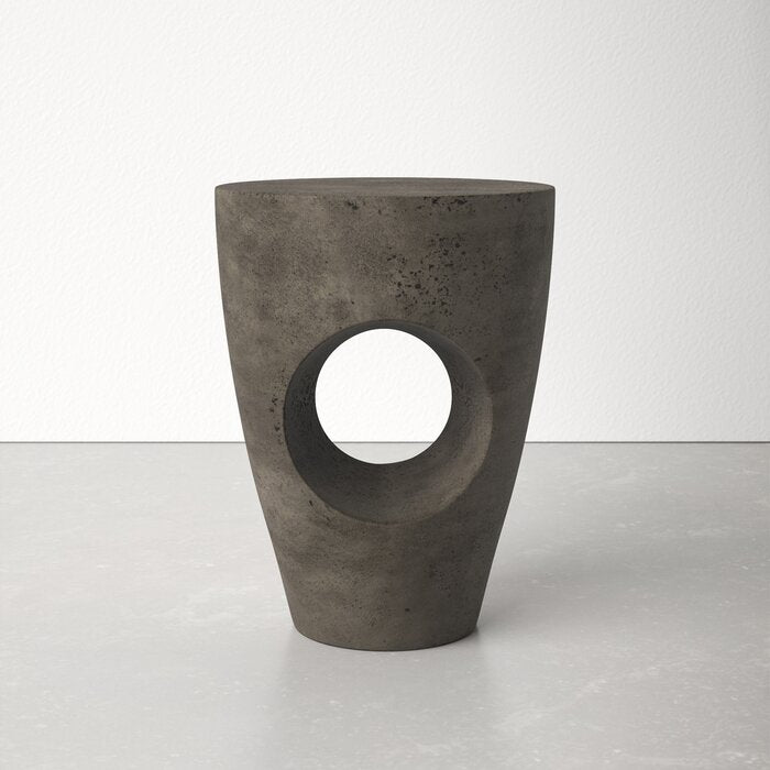 Avoriaz 17.7'' Tall Concrete Abstract End Table