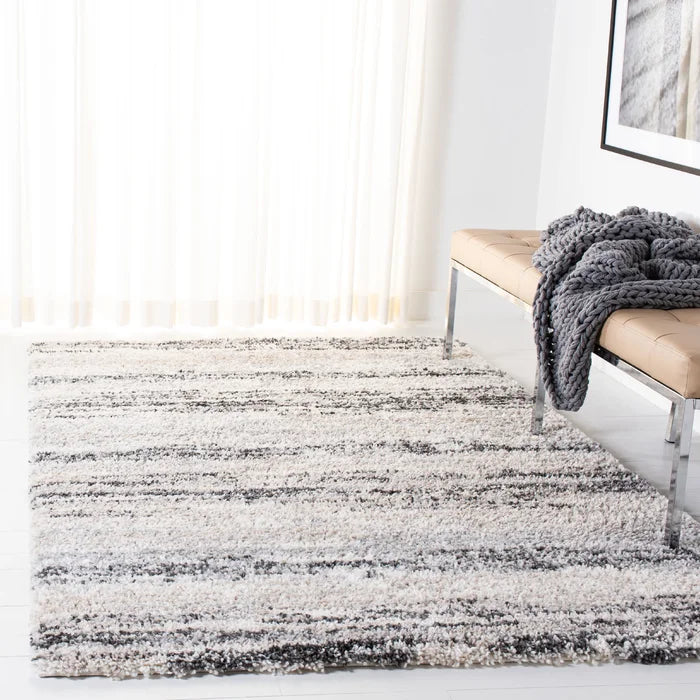 Avril Area Rug in Ivory/Gray Rectangle