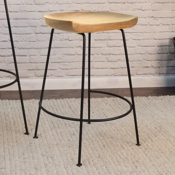 Axelle Solid Wood Counter Stool (Set of 2)