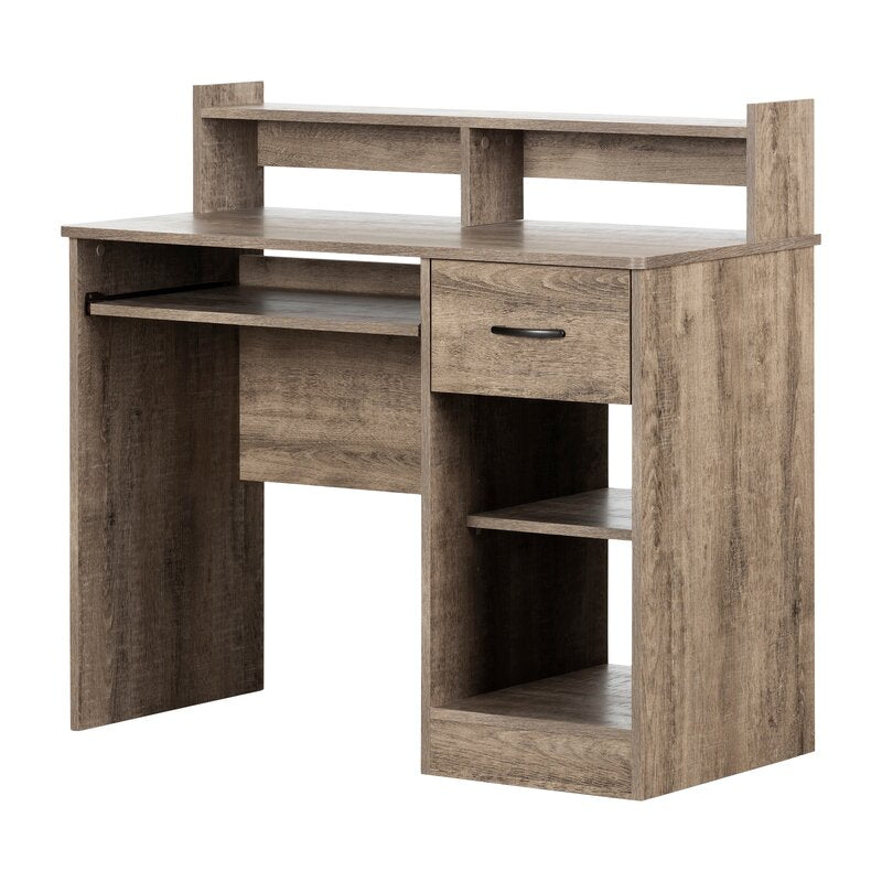 Weathered Oak  Axess Desk with Hutch pt592
