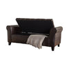 Axtell 50'' Wide Faux Leather Tufted Rectangle Storage Ottoman with Storage