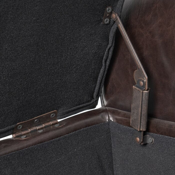 Axtell Vegan Leather Storage Ottoman