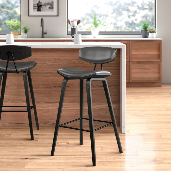 Black Ayanna Bar Stool MG235 Salvage Co Indy