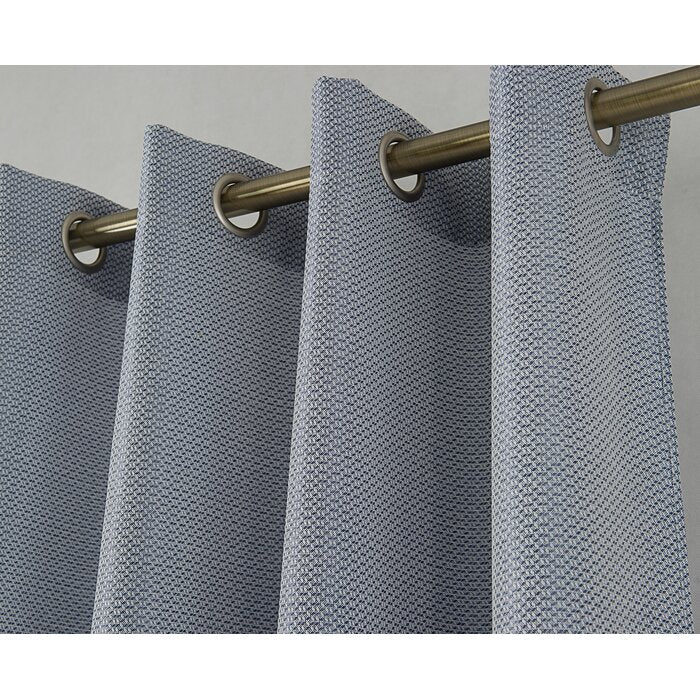 Ayanna Solid Color Semi Sheer Grommet Curtain Panel (Set of 2) EE1225