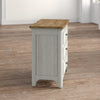Ayden 3 - Drawer Solid Wood Nightstand in Antique White/Chestnut KB709