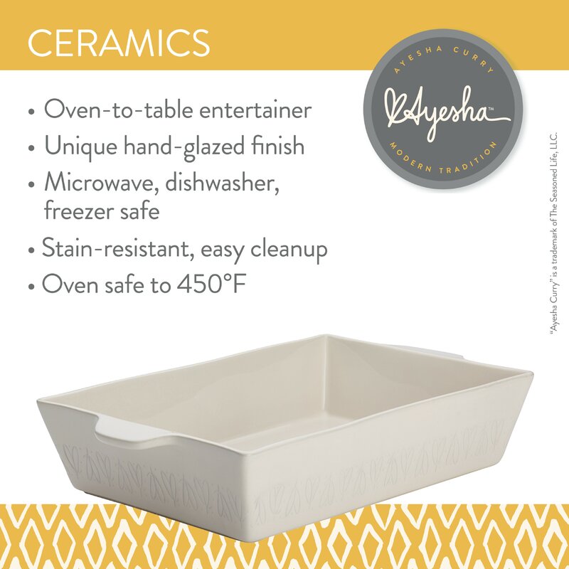 Ayesha Curry 8-Inch Square Stoneware Baker