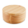 Pantryware Round Wooden Salt And Spice Box With Two Compartments, 17-Ounce, Parawood
