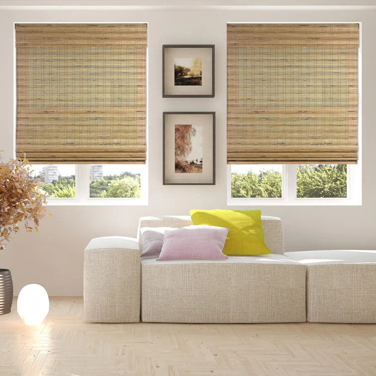 Aymeric Tuscan Semi-Sheer Brown Roman Shade